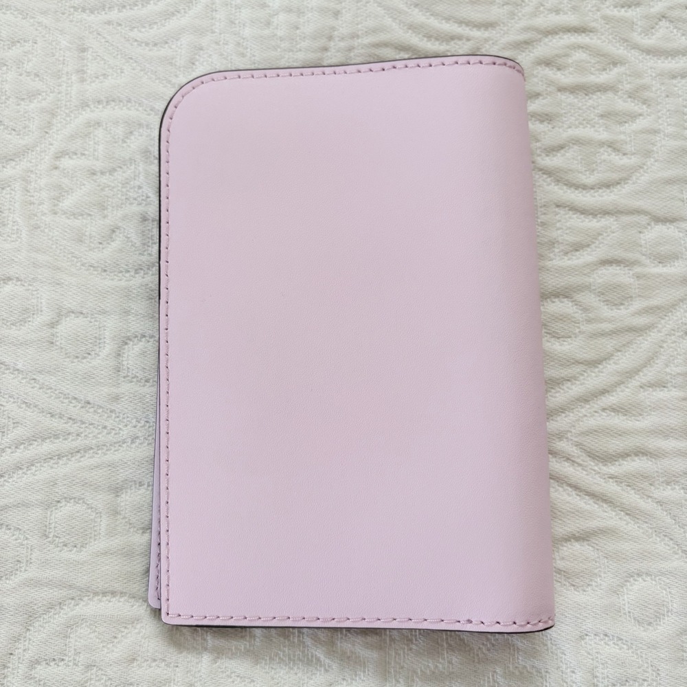 Kate Spade Flock Party Parrot Leather Passport Holder, Lilac Pink - Picture 2 of 4